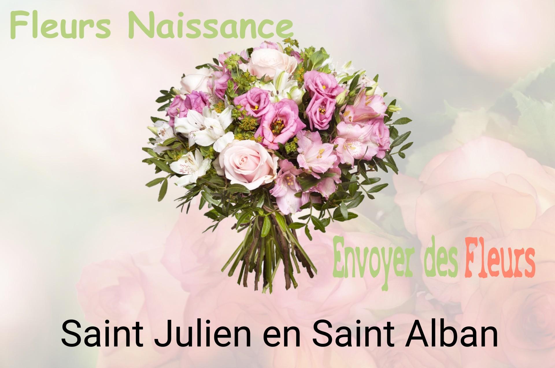 Bouquet de fleurs de naissance livré à Saint-Julien-en-Saint-Alban